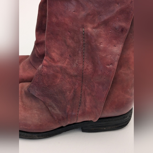 A.S.98 Red Ankle Boots - Picture 10 of 10